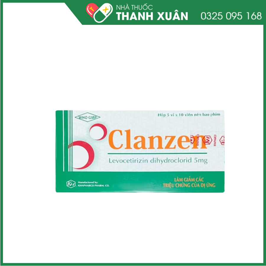 Clanzen 5mg Khapharco làm giảm triệu chứng dị ứng
